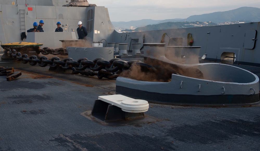 USS Green Bay Drops Anchor