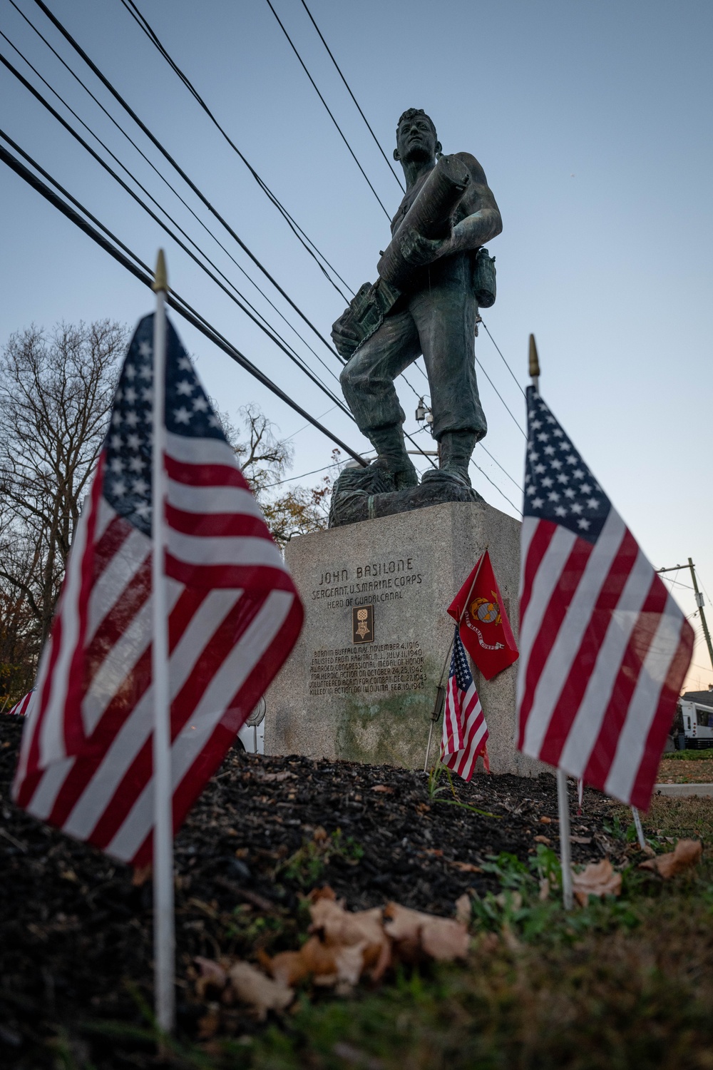 Sailors with USS John Basilone DDG 122 Participate in John Basilone Remembrance Ceremony