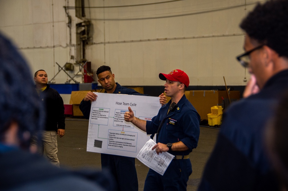 USS Ronald Reagan (CVN 76) conducts Damage Control training