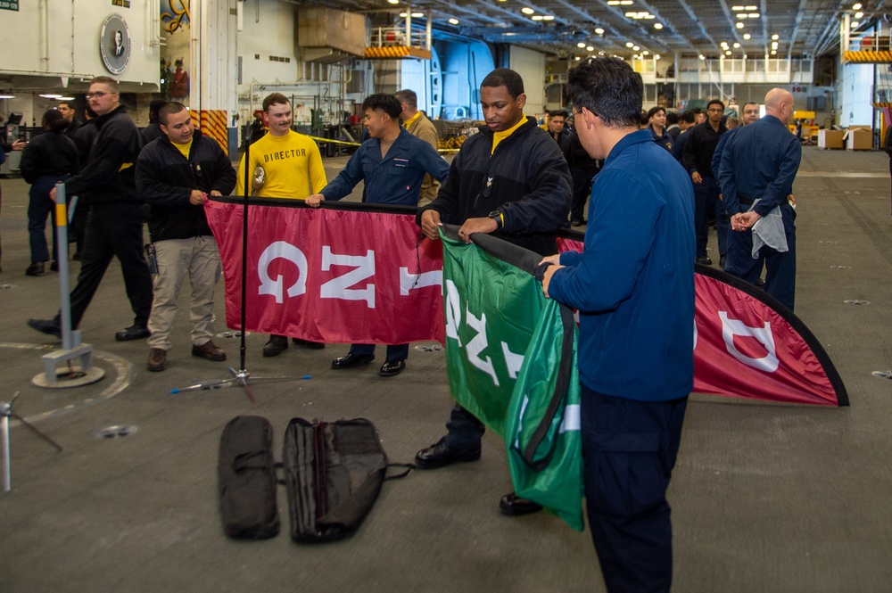 USS Ronald Reagan (CVN 76) conducts Damage Control training