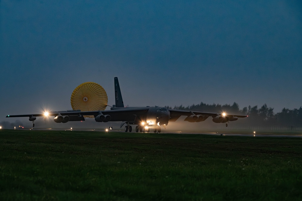 Two B-52s land at RAF Fairford for BTF 25-1