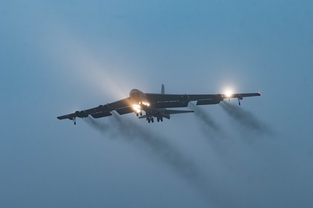 Two B-52s land at RAF Fairford for BTF 25-1