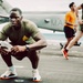 Blue-Green Team: 15th MEU Sergeants, USS Boxer Petty Officers Conduct Flight Deck PT