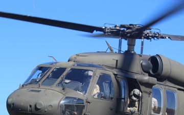 ROTC takes a ride on a UH-60 Black Hawk