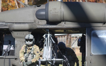 ROTC takes a ride on a UH-60 Black Hawk