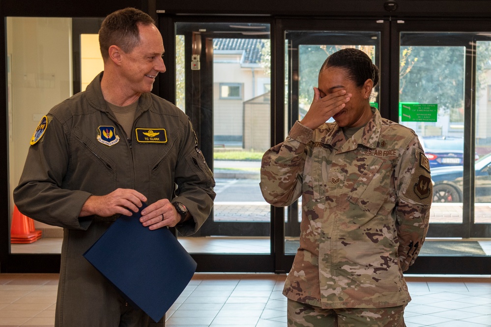 Staff Sgt. Moore receives STEP promotion