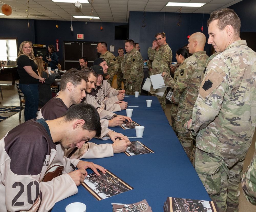 Defending Calder Cup champion Hershey Bears visit Fort Indiantown Gap, Pennsylvania National Guard members