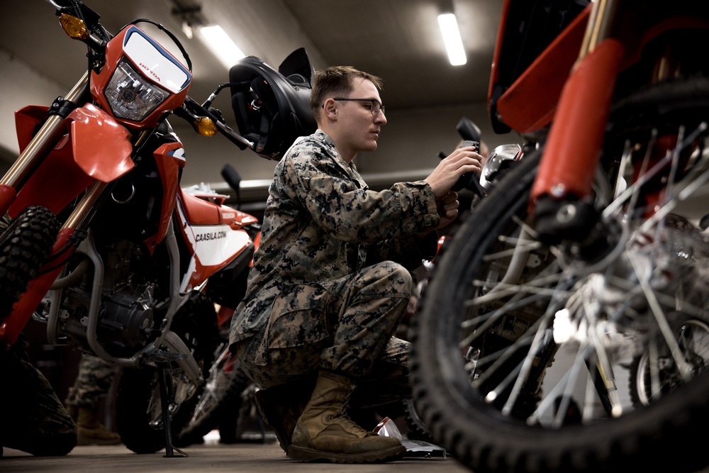 U.S. Marines Conduct Dirt Bike Course