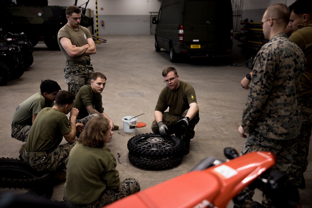 U.S. Marines Conduct Dirt Bike Course