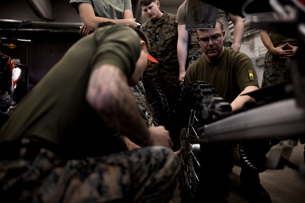 U.S. Marines Conduct Dirt Bike Course