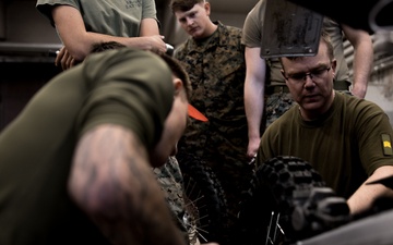 U.S. Marines Conduct Dirt Bike Course