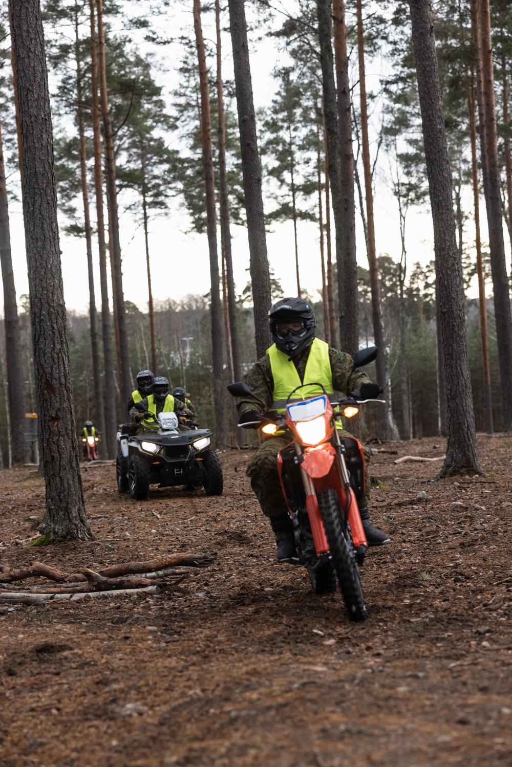 U.S. Marines Conduct Dirt Bike Course