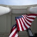 U.S. Flags are Hung in the Memorial Amphitheater in Preparation for the 2024 National Veterans Day Observance