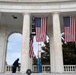 U.S. Flags are Hung in the Memorial Amphitheater in Preparation for the 2024 National Veterans Day Observance