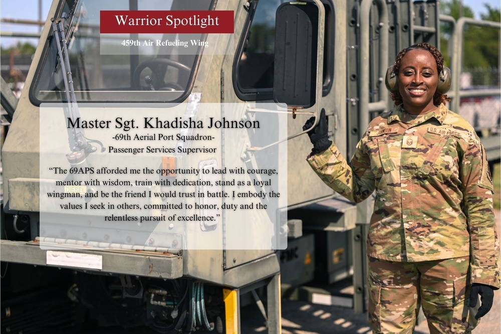 Master Sgt. Khadisha Johnson is the 459th ARW Warrior of the Month