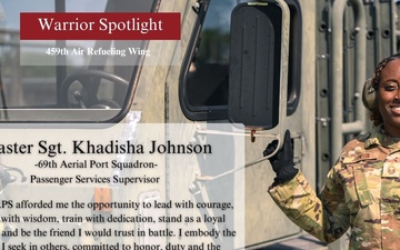 Master Sgt. Khadisha Johnson is the 459th ARW Warrior of the Month