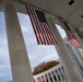 U.S. Flags are Hung in the Memorial Amphitheater in Preparation for the 2024 National Veterans Day Observance