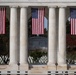 U.S. Flags are Hung in the Memorial Amphitheater in Preparation for the 2024 National Veterans Day Observance