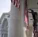 U.S. Flags are Hung in the Memorial Amphitheater in Preparation for the 2024 National Veterans Day Observance