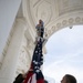 U.S. Flags are Hung in the Memorial Amphitheater in Preparation for the 2024 National Veterans Day Observance