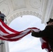 U.S. Flags are Hung in the Memorial Amphitheater in Preparation for the 2024 National Veterans Day Observance