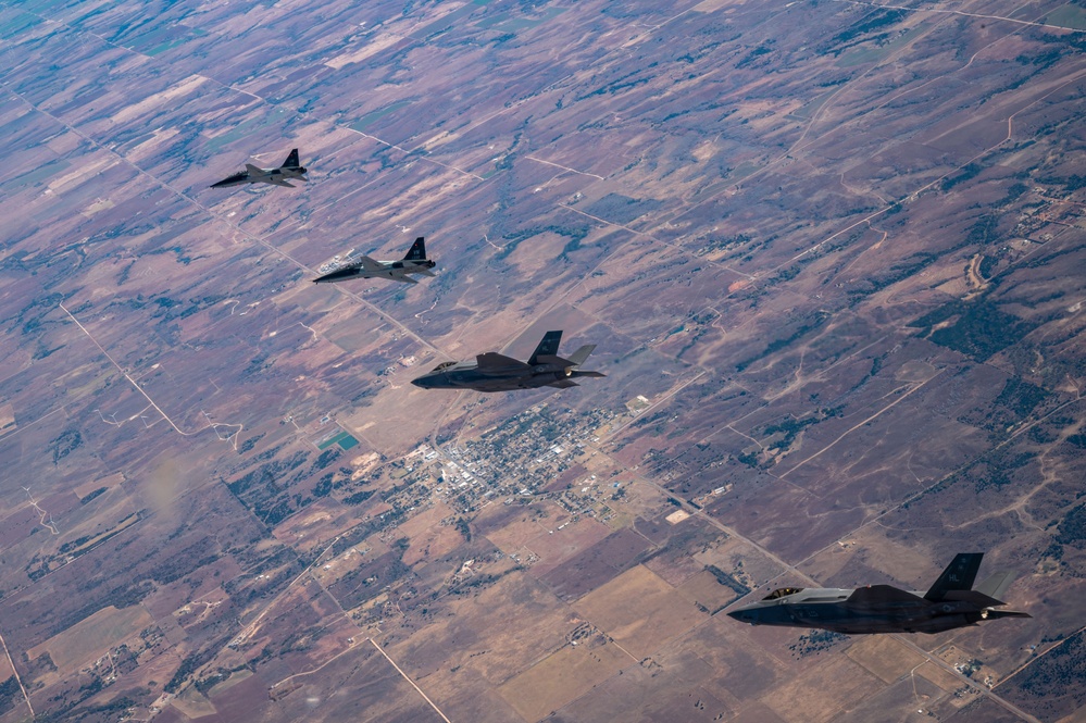 F-35 Formation Flight over Vance Air Force Base