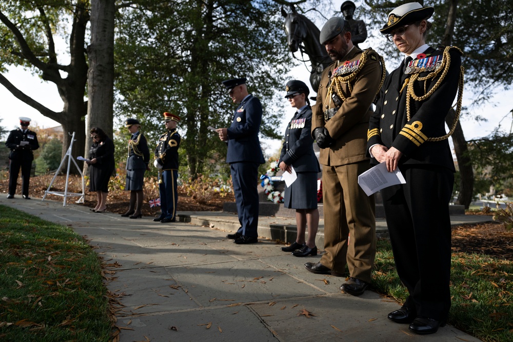 The British Embassy in Washington, D.C. Holds a Remembrance Ceremony at the Gravesite of Sir John Dill