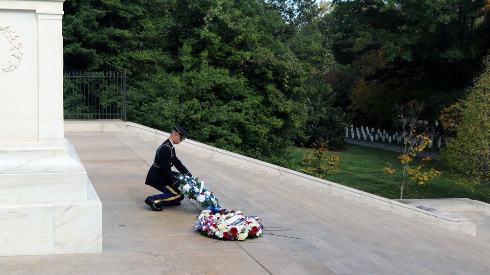 US Army Explosive Ordnance Disposal officers take time to honor fallen EOD heroes