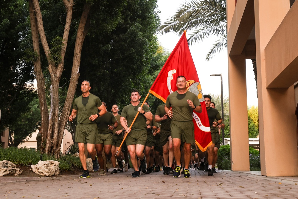 Marines and Sailors with Task Force 51/5 Celebrate the Marine Corps Birthday