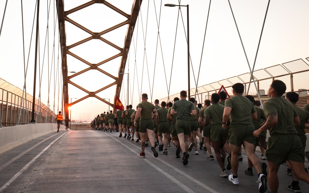 Marines and Sailors with Task Force 51/5 Celebrate the Marine Corps Birthday