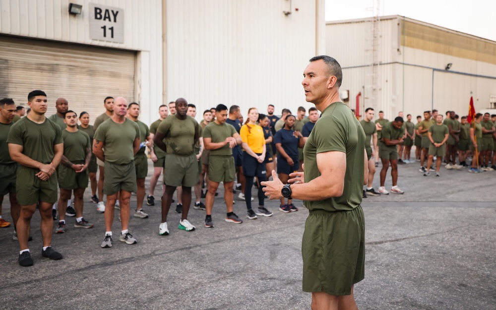 Marines and Sailors with Task Force 51/5 Celebrate the Marine Corps Birthday