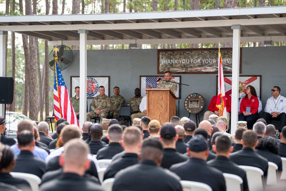 Department Of Corrections Held Ceremony Thanking FL National Guard Members For Support