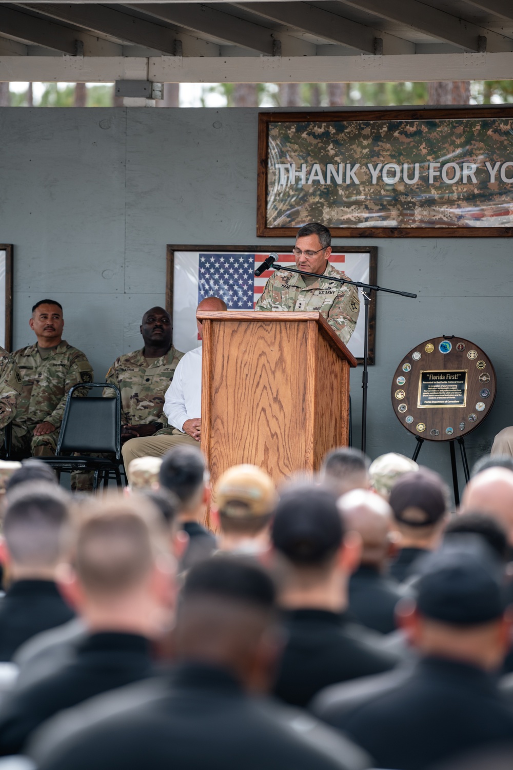 Department Of Corrections Held Ceremony Thanking FL National Guard Members For Support