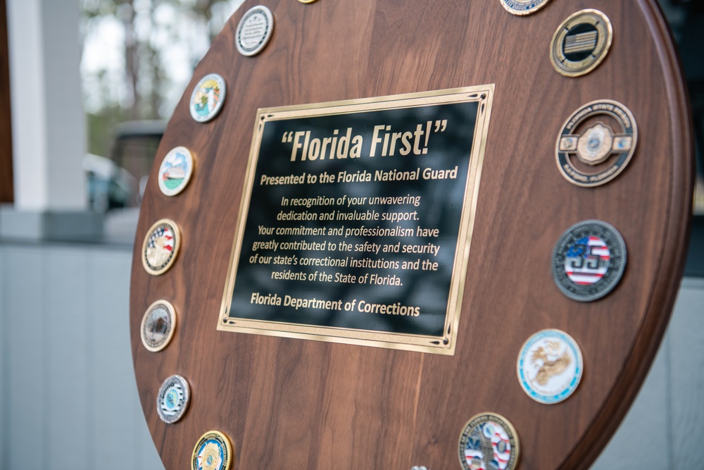 Department Of Corrections Held Ceremony Thanking FL National Guard Members For Support