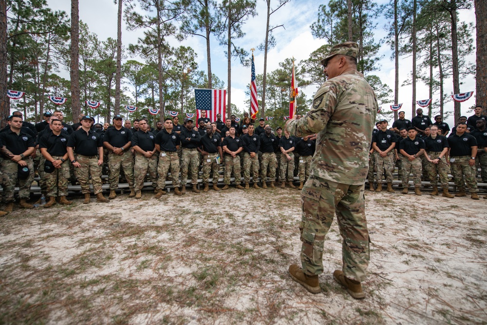 Department Of Corrections Held Ceremony Thanking FL National Guard Members For Support