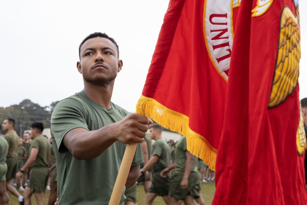 Marine Corps Combat Service Support Schools celebrates 249th birthday of the Marine Corps with motivational run