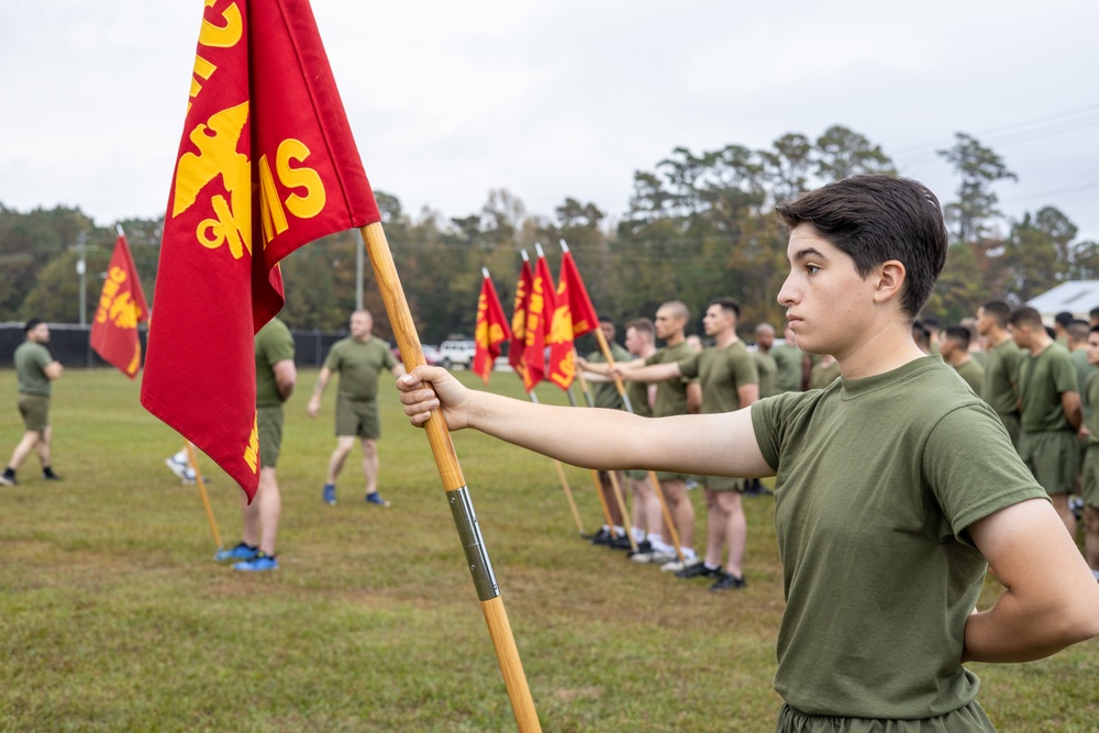 Marine Corps Combat Service Support Schools celebrates 249th birthday of the Marine Corps with motivational run