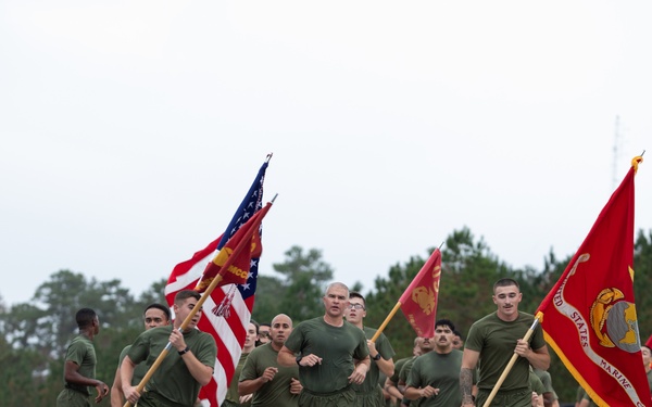 Marine Corps Combat Service Support Schools celebrates 249th birthday of the Marine Corps with motivational run