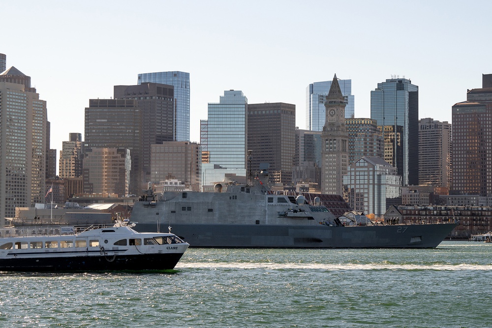 USS Nantucket Arrives for Commissioning in Boston