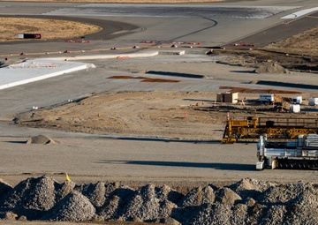 Progress on runway construction at Travis AFB