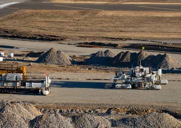 Progress on runway construction at Travis AFB