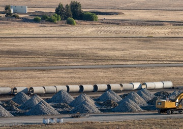 Progress on runway construction at Travis AFB