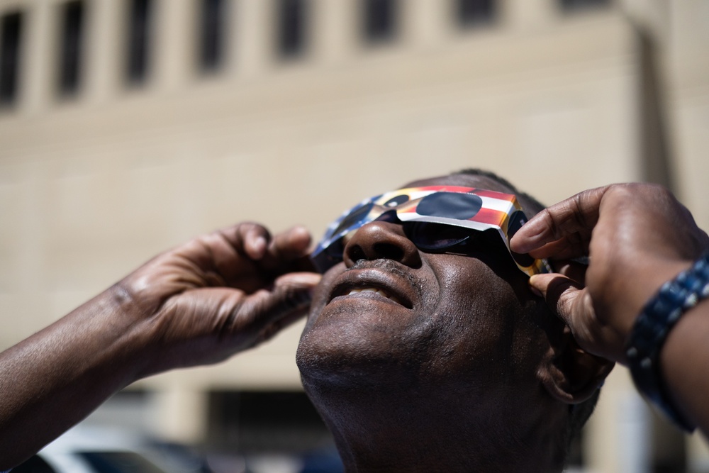 Kansas City District Employees Observe Solar Eclipse