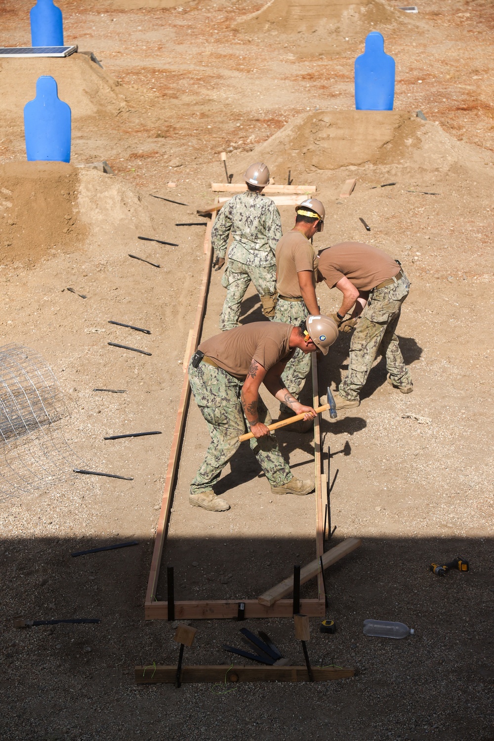 NMCB 4 Seabees Rennovate Ft. Hunter Liggett Pistol Course