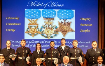 Service members attend Medal of Honor panel discussion during Veterans Week