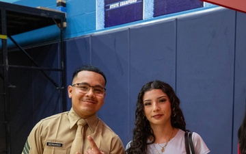 Marines team up with No Hate Tour at Elsik High School