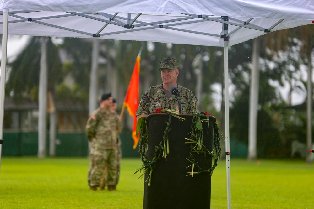 Adm. Paparo Speaks as Gen. Clark Assumes USARPAC Command from Gen. Flynn