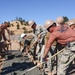 NMCB 4 Seabees Place Concrete for Ft. Hunter Liggett Pistol Qualification Range