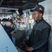 USS Ronald Reagan (CVN 76) Sailors perform bridge operations