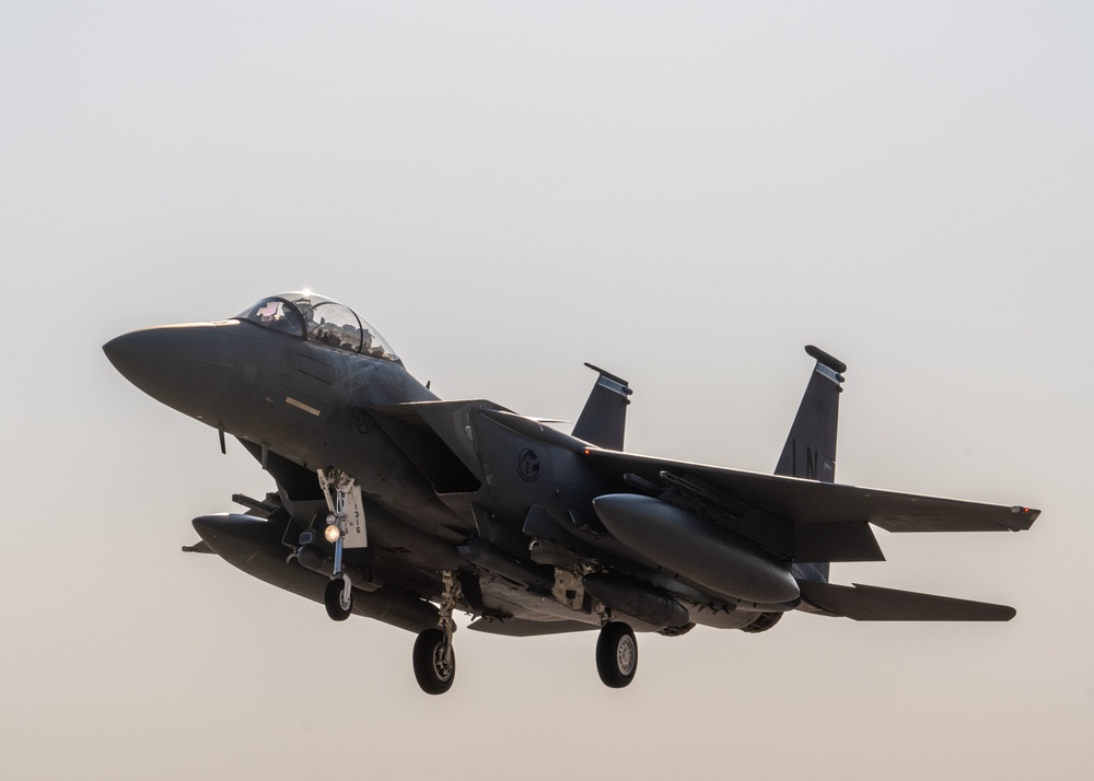 F-15E Strike Eagle arrives in the U.S. Central Command area of responsibility